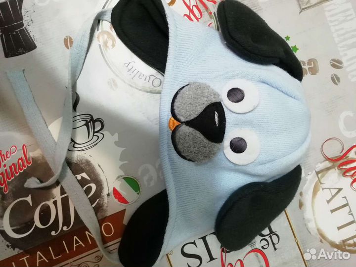 Шапки зимние на мальчика 6-12м, и 1-2г