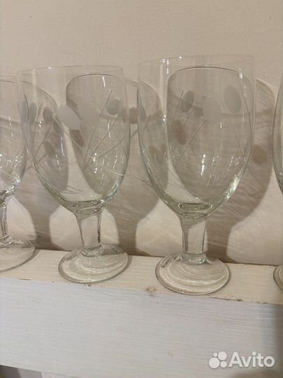 Винтаж: набор винных бокалов 60-х гг СССР