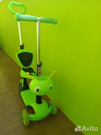 Самокат беговел 3 в 1 с ручкой