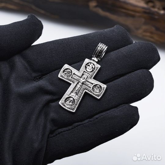 Крест серебряный большой нательный крест