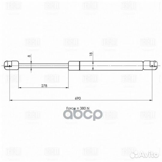 Амортизатор упор для а/м VW Passat CC 08- капот