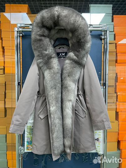 Парка с натуральным мехом
