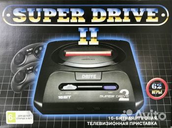 Аналог приставка сега Super Drive 2 Classic 62 игр