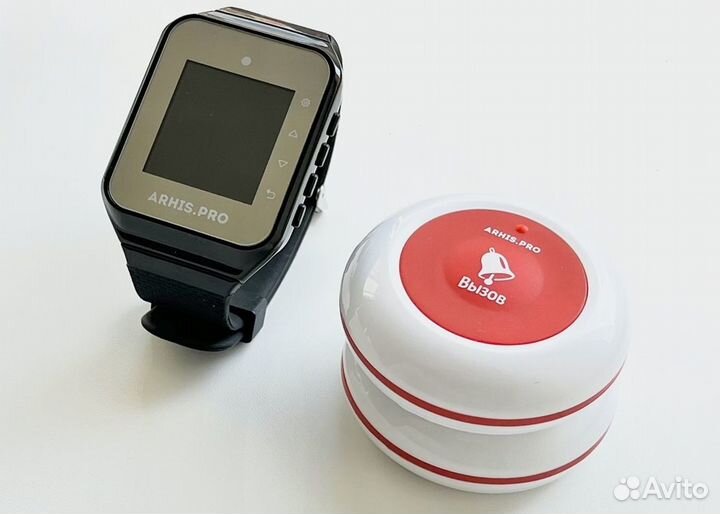 Комплект Премиум: кнопка вызова официанта и часы