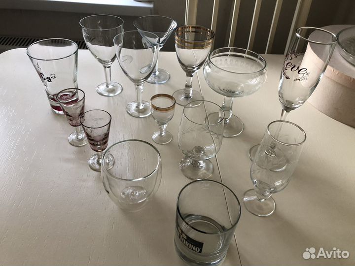Бокалы фужеры рюмки