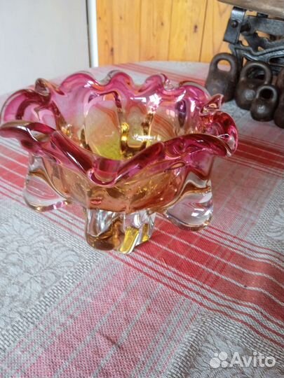 Ваза конфетница хрустальная