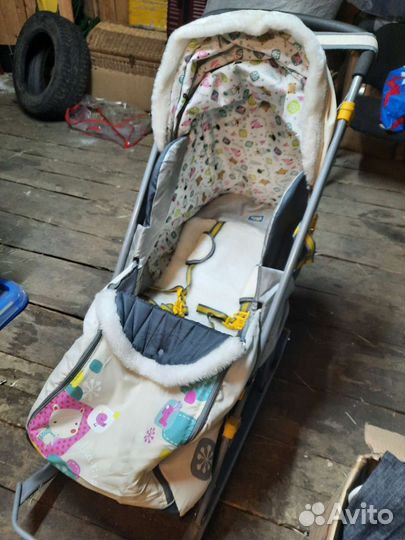 Санки коляска nika