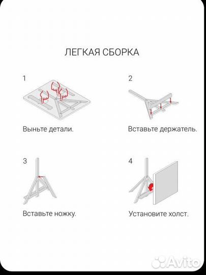Набор мини холсты на мольберте