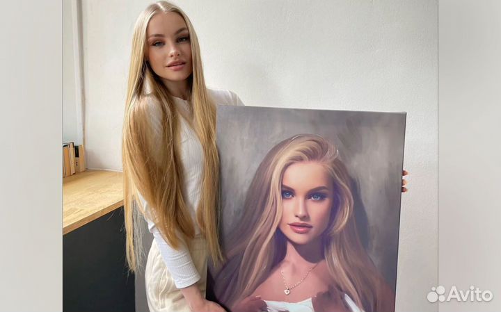 Портрет по фото на заказ. Портрет на холсте