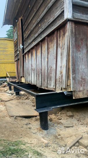 Подъем домов замена фундамента