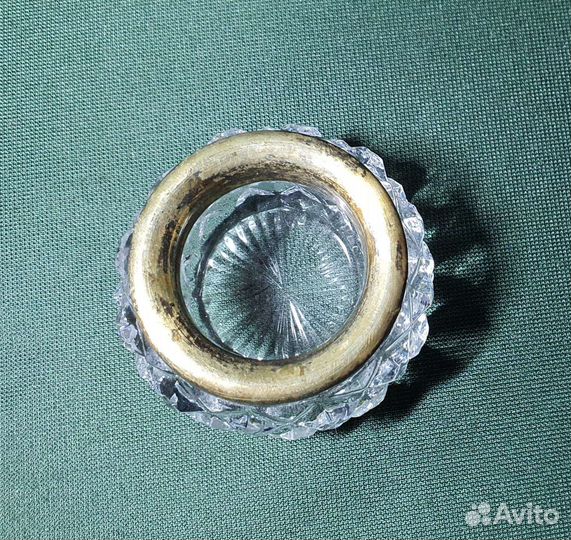 Солонка с ложечкой. Серебро 875, звезда