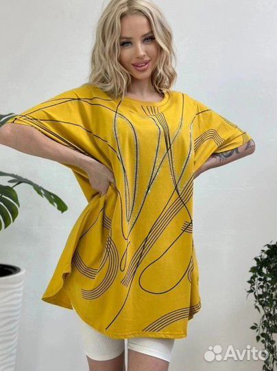 Футболка блузка туника женская 60-70