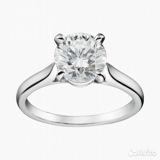 Кольцо из белого золота с бриллиантом