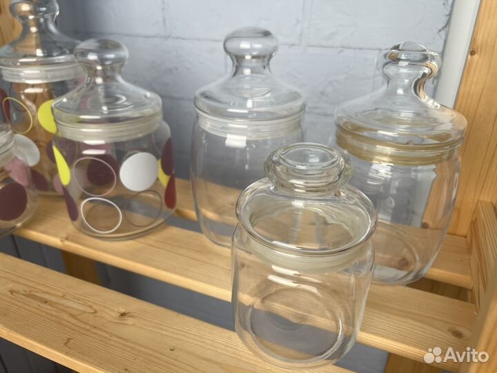 Банки для хранения для сыпучих продуктов стекло
