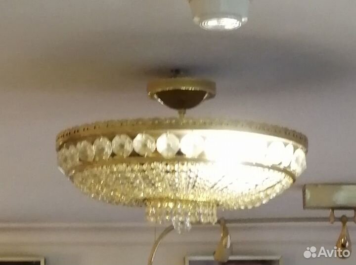 Люстра хрустальная, светильники, бра
