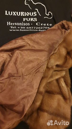 Шуба норковая цвет соболь