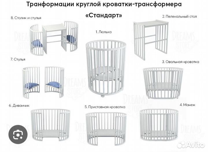 Детская кровать трансформер 7 в 1