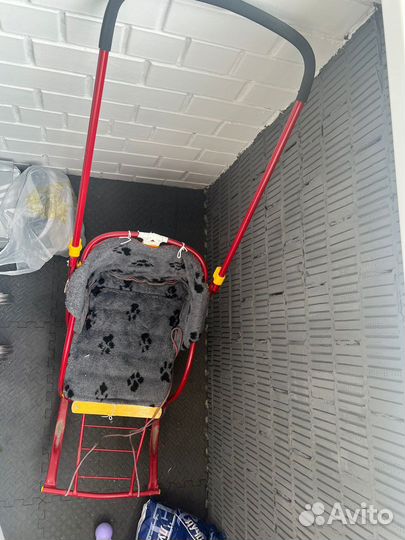 Санки на колесах складные