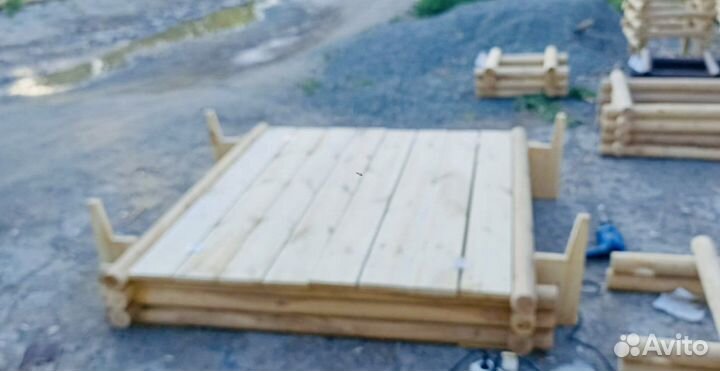 Детская песочница с крышкой