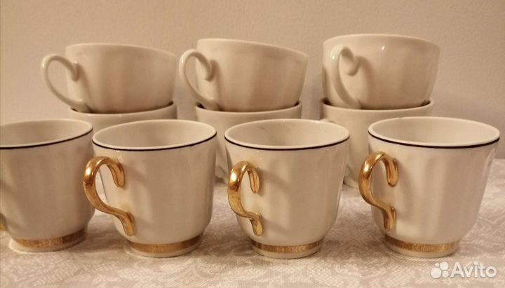 Набор 10 шт. кофейных чашек СССР