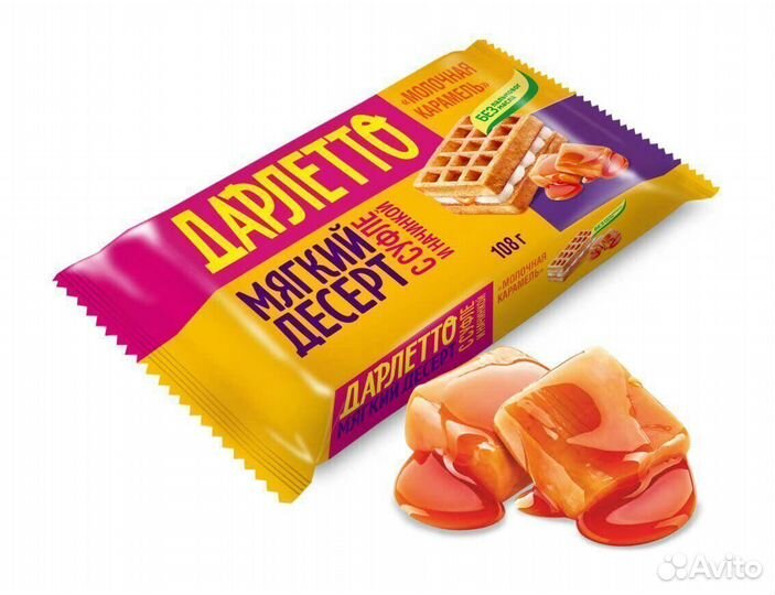 Опт - Мягкие вафли Дарлетто с суфле и начинкой М