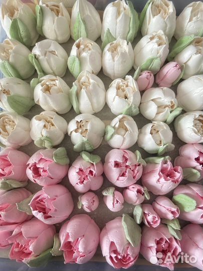 Зефирные цветы в коробке Москва Троицк