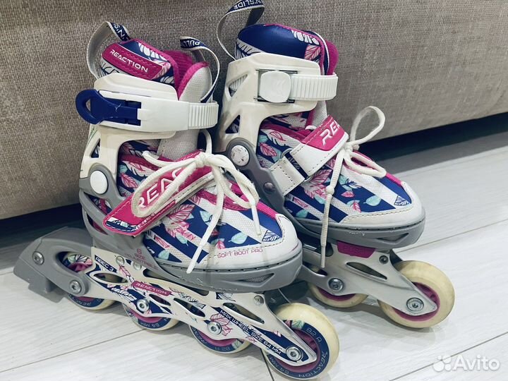Роликовые коньки раздвижные размер 26-31