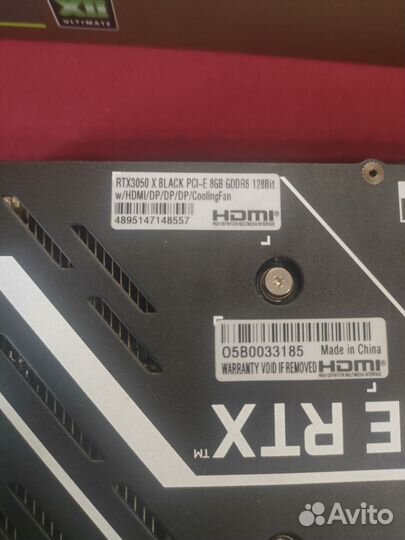 Видеокарта rtx 3050 8gb