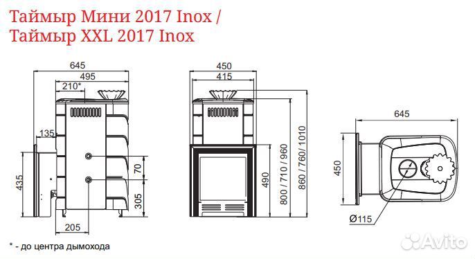 Печь Для Бани Таймыр Мини 2017 Inox антрацит