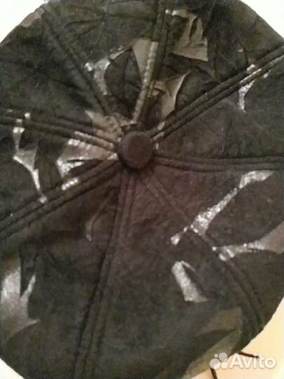 Берет из натуральной замши и кожи