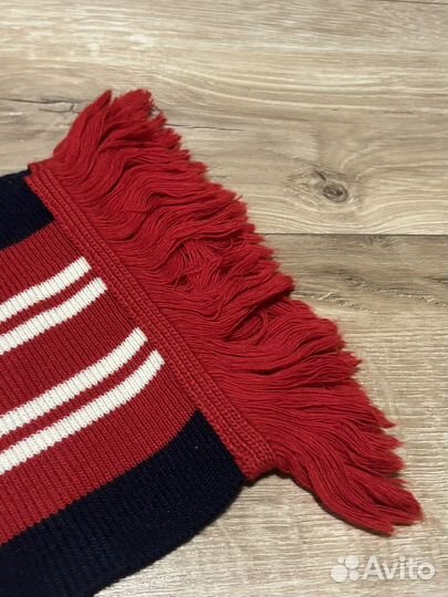 Шарф красно-синий шерсть Италия