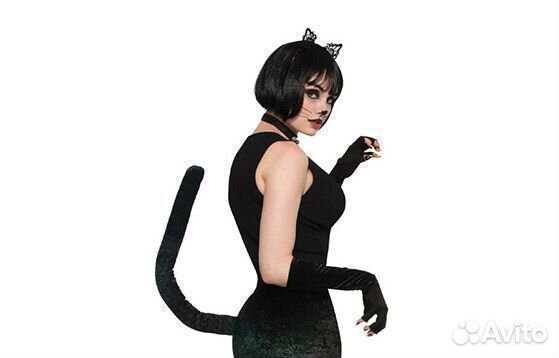 Перчатки Рукава черной кошки длинные