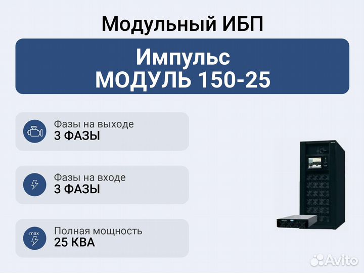 Модульный ибп Импульс модуль 150-25