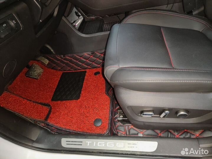 3Д (3D) коврики из экокожи chery tiggo 7PRO