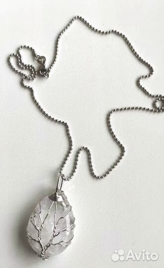 Подвеска из натурального камня с цепочкой