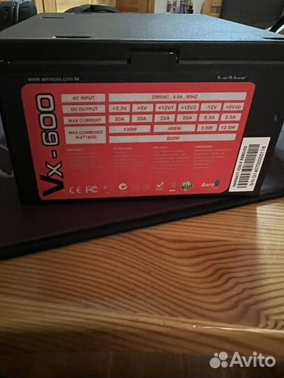 Блок питания aerocool vx-600