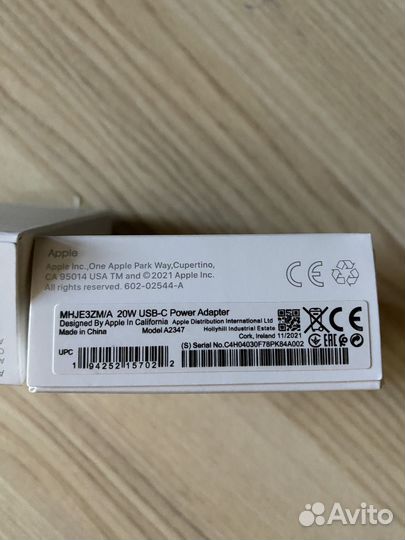 Блок питания apple 20w