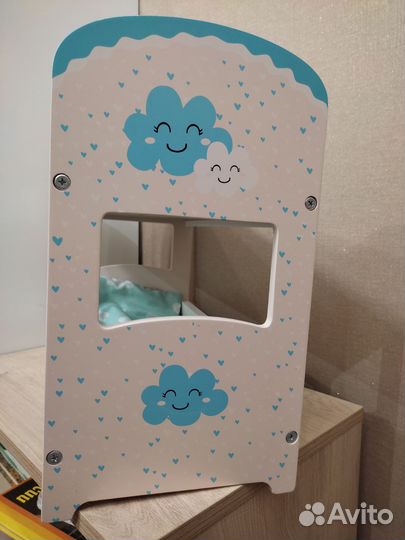 Кровать двухьярусная для кукол 40см