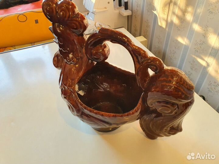 Керамический петух-ваза