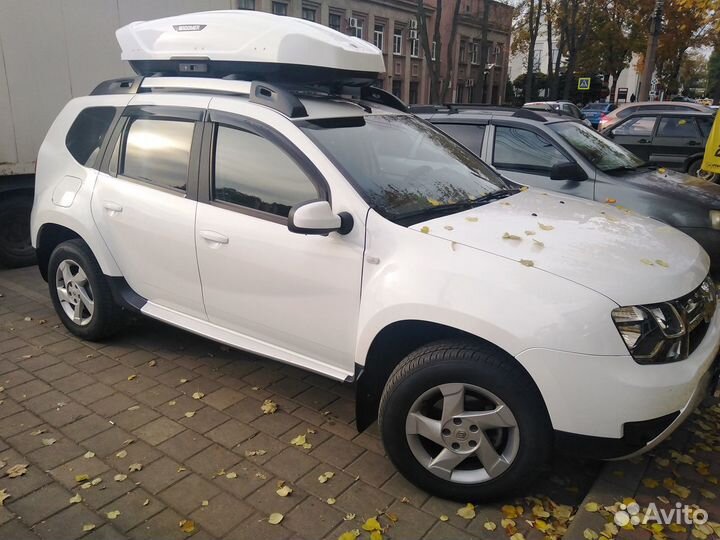 Бокс на крышу Broomer 430л. Крабы, белый глянец