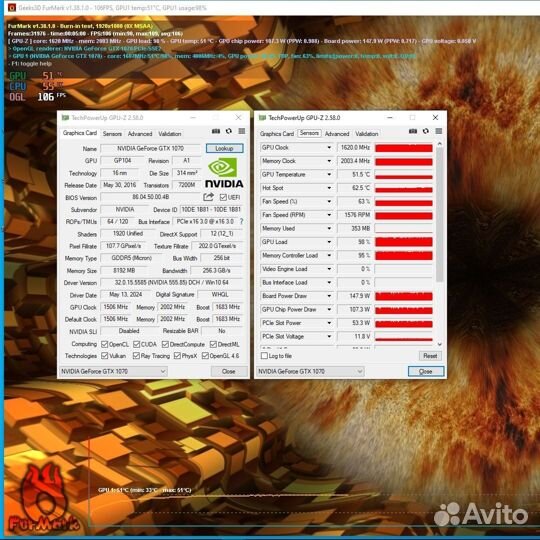 Видеокарта Palit JetStream GTX 1070 8 Гб