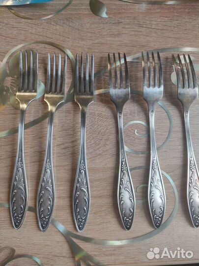 Столовые приборы из мельхиора 10 шт - бронь
