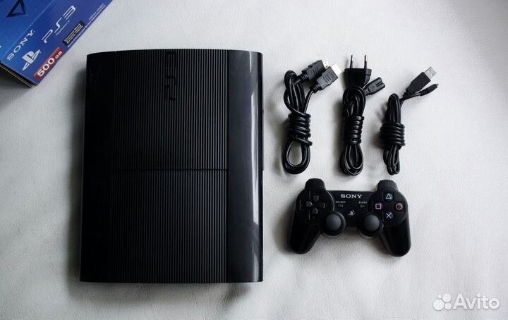 PS3 Super Slim 500Gb + 55 игр. Прошита. Обмен