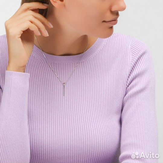 Цепочка с подвеской спичка серебро