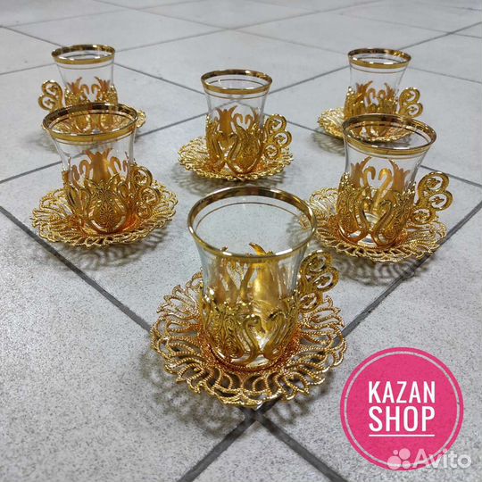 Набор чайный подарочный турция (армуды)