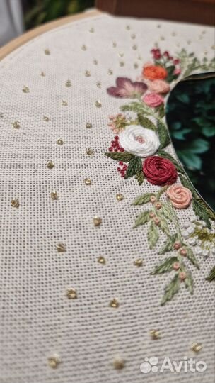 Рамка для фото с вышивкой