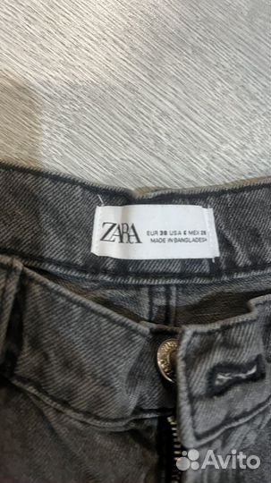 Джинсы zara 38 прямые