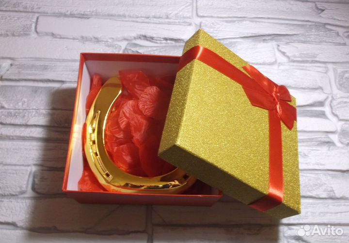 Подкова Золотая подарок оберег счастье в дом п