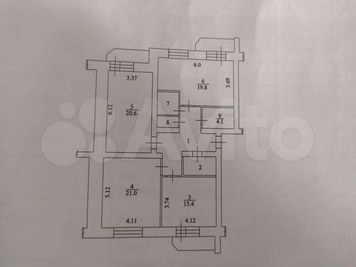 3-к. квартира, 101,7 м², 3/3 эт.