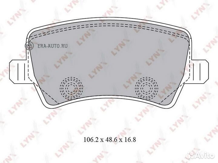 Lynxauto BD-7817 Колодки тормозные задние подходит